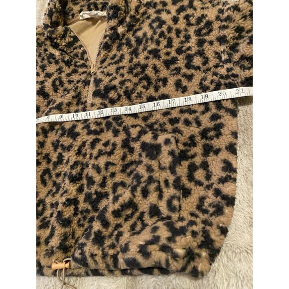 HIppie Rose Teddy Bear Sweater Womens Size Small Animal Print Pullover Fleece - Picture 8 of 11